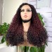 Ombre 5x5 Glueless Double Drawn Pissy Curl Transparent Lace Closure Wig